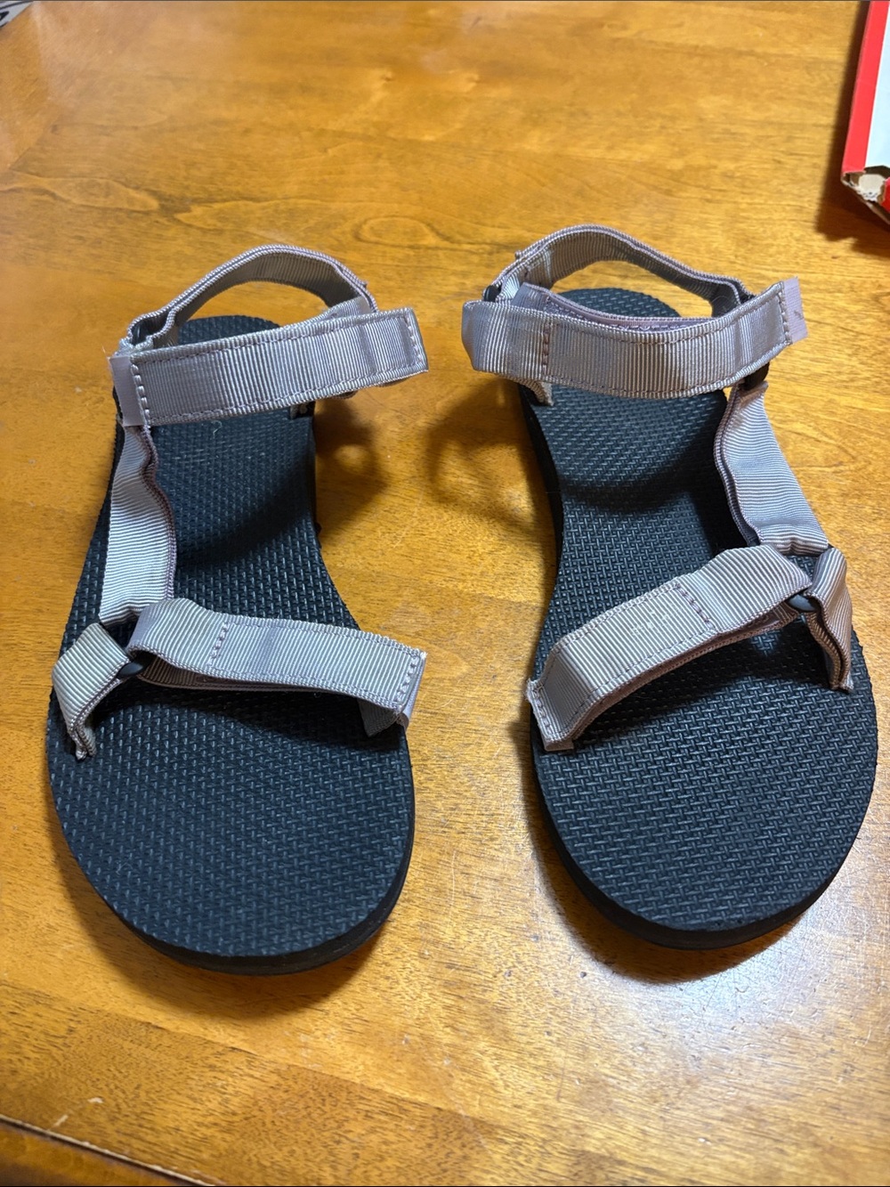 Teva Kids Adjustable Strap Sandals in Light Grayish/ Mauve and Black